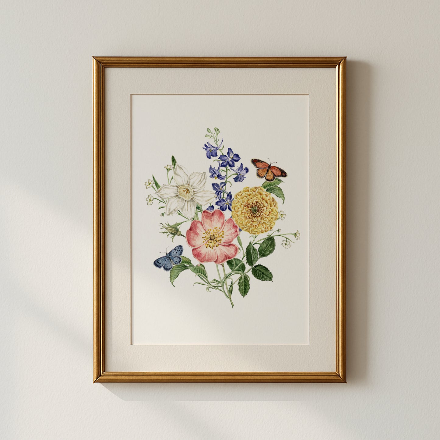 Custom Birth Flowers Print - Family