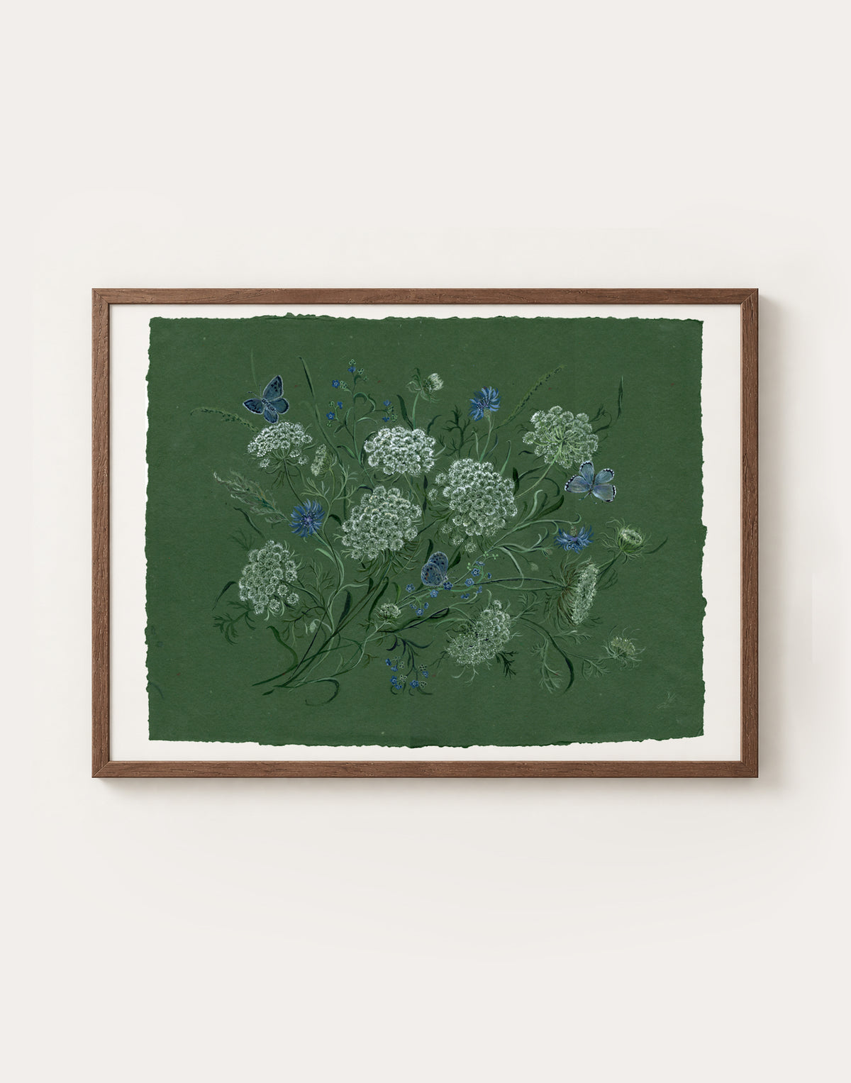 Queen Anne's Lace Large painting - green