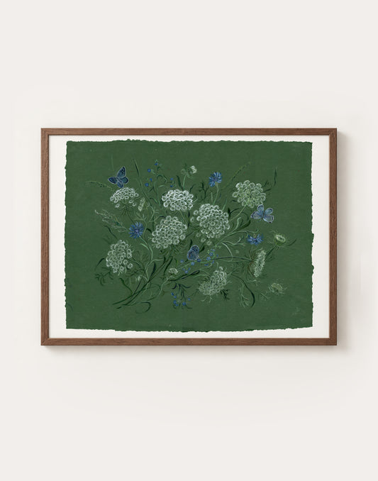 Queen Anne's Lace Large painting - green