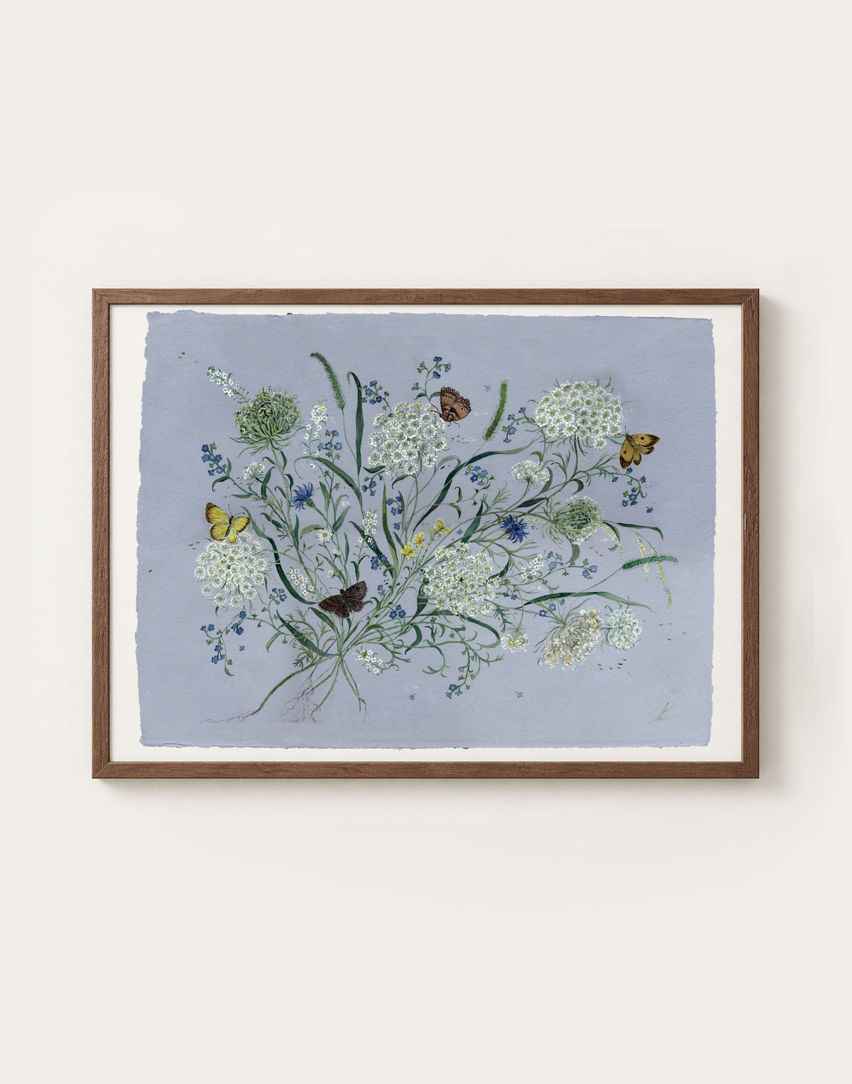 Queen Anne's Lace Large painting - blue