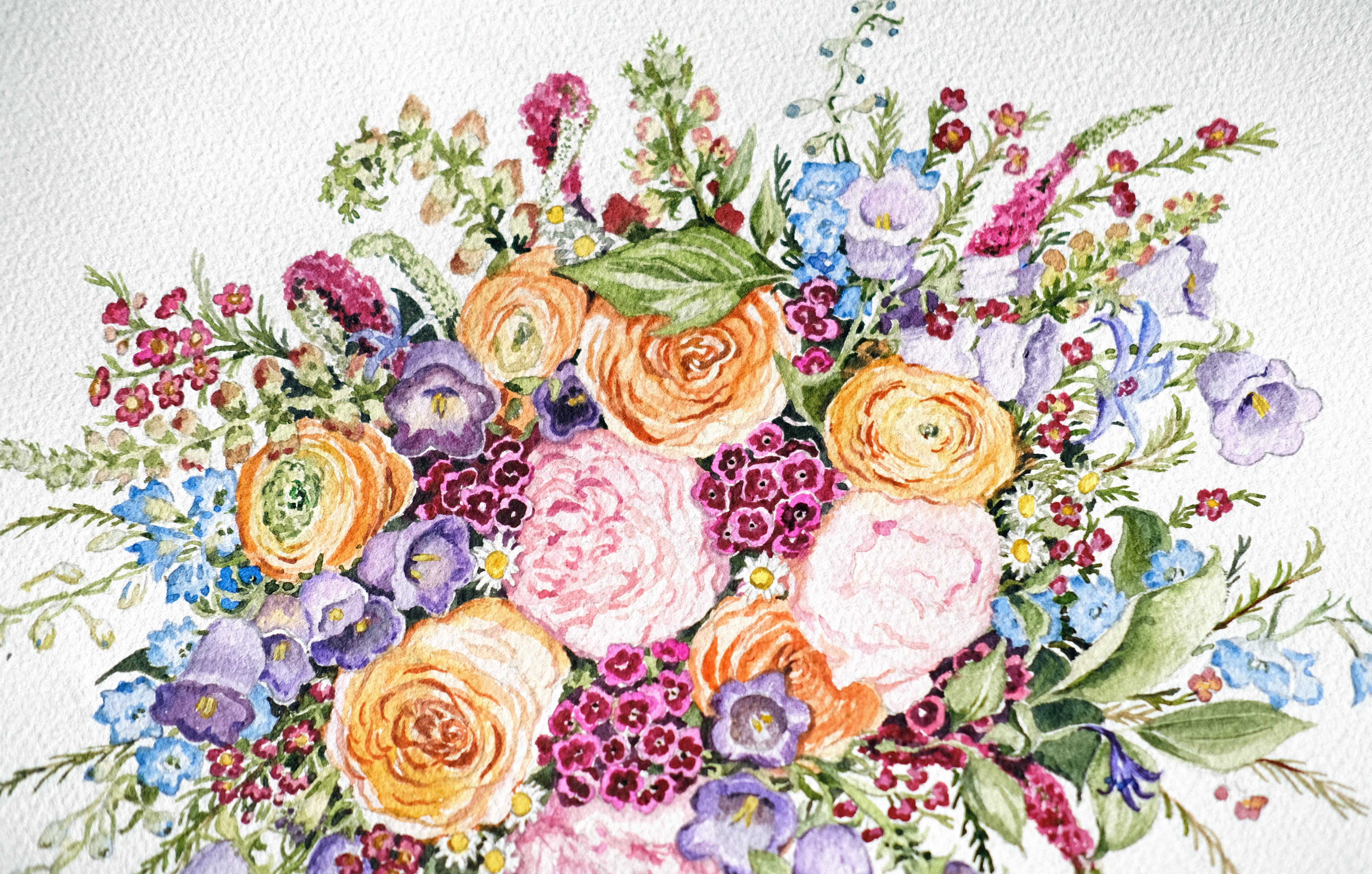 Custom commision wedding bridal bouquet by Olga Ayhan